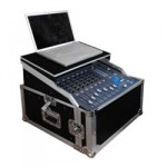 Caymon FCL02 flightcase - 2U. - mixer & laptop