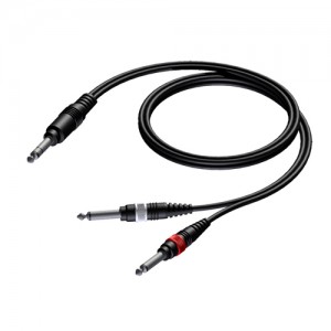 Procab CAB717/1.5 verloopkabel 2x Jack mono - Jack mono