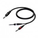 Procab CAB717/3 verloopkabel 2x Jack mono - Jack mono