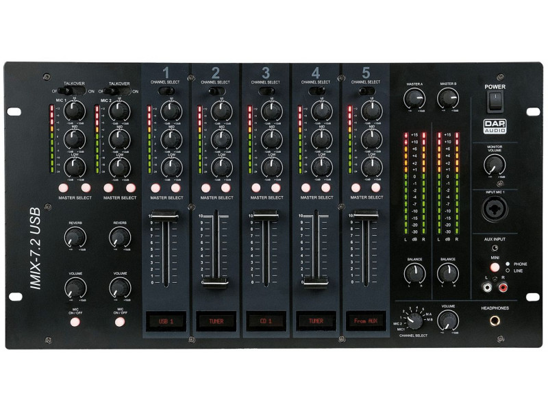 Dap Audio IMIX-7.2 USB 7-kanaals mixer