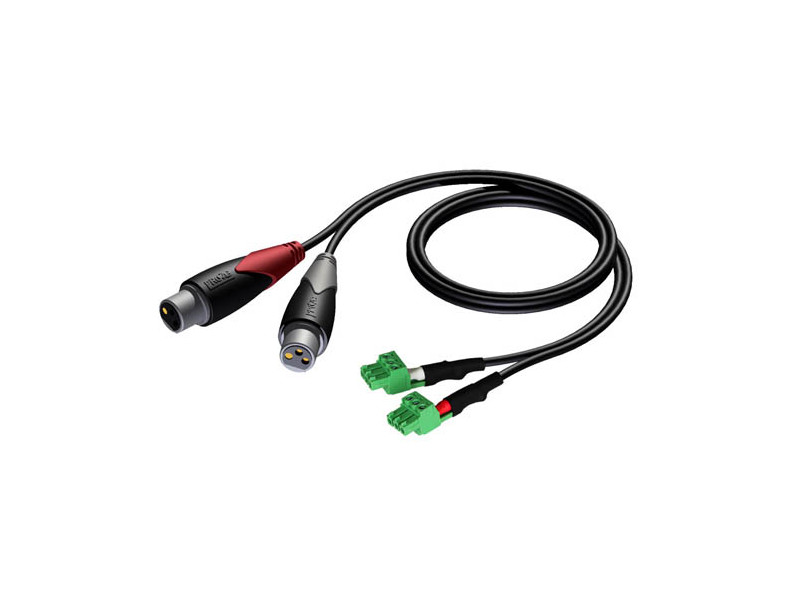 Procab CLA834/1.5 2x terminal - 2x XLR male kabel