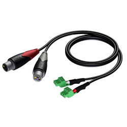 Procab CLA835/1 2x terminal - 2x XLR female kabel